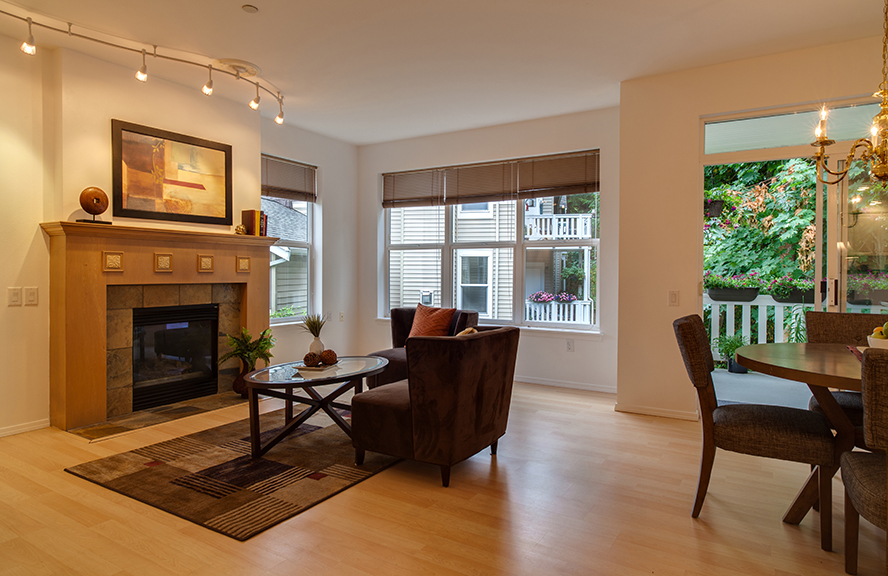 Living Room with Fireplace